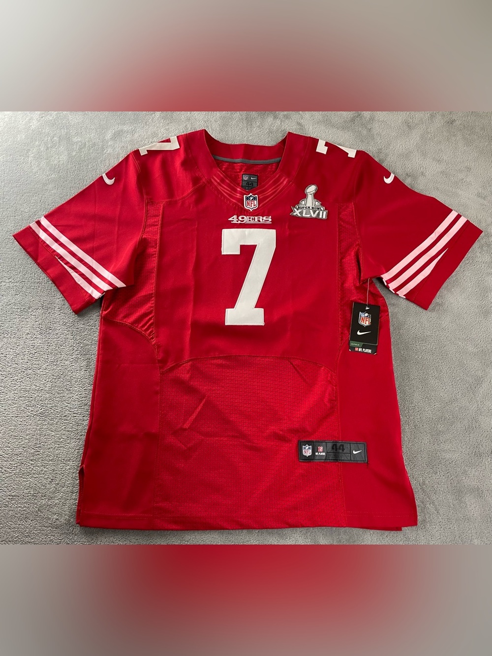 San Francisco 49ers Kaepernick #7 Jersey Men’s 44

Size: 44 (Large)
Pit to pit a